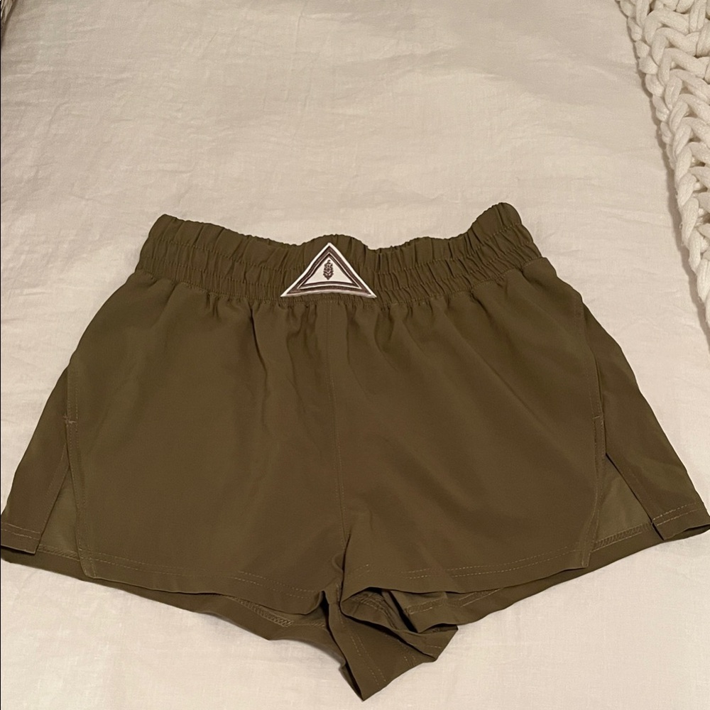 Free People Olive Athletic Shorts